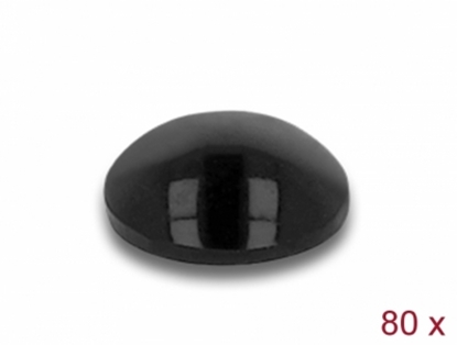 Attēls no Delock Rubber feet round self-adhesive 6 x 2 mm 80 pieces black