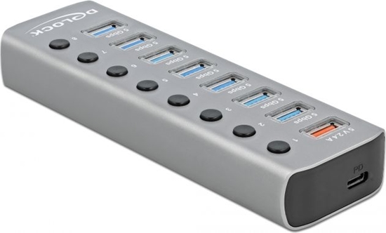 Picture of USB3.2Gen1 HUB ar 7portiem+1ārtās uzlādes ports, Delock