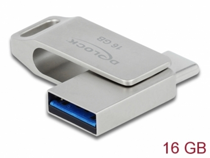 Изображение Delock USB 3.2 Gen 1 USB-C™ + Type-A Memory Stick 16 GB - Metal Housing