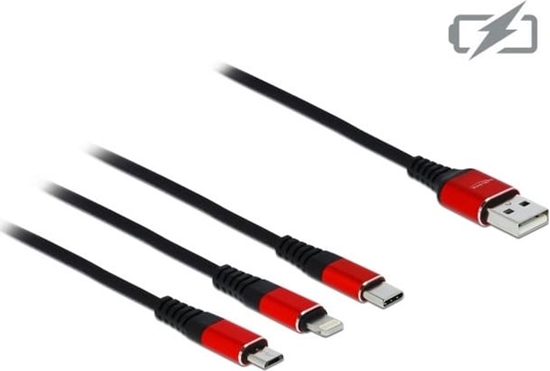 Picture of Uzlādes kabelis 3in1, USB > Lightning/microUSB/Type-C, 1.0m