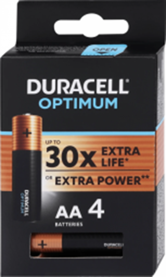 Picture of Duracell Optimum AA Alkaline 4pack