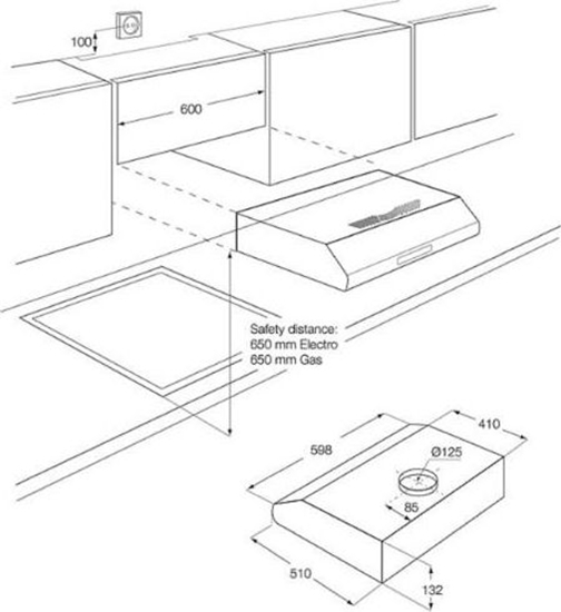 Picture of Okap podszafkowy LFU216X