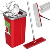 Picture of Flat Mop + Bucket + Telescopic Pole + 2 x Microfibre Pad 5.7L Floor Cleaning XXL Set Rotating Head