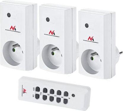 Picture of Gniazdka sieciowe wewnętrzne sterowane pilotem Energy MCE153 3szt. - programowalne + bateria do pilota