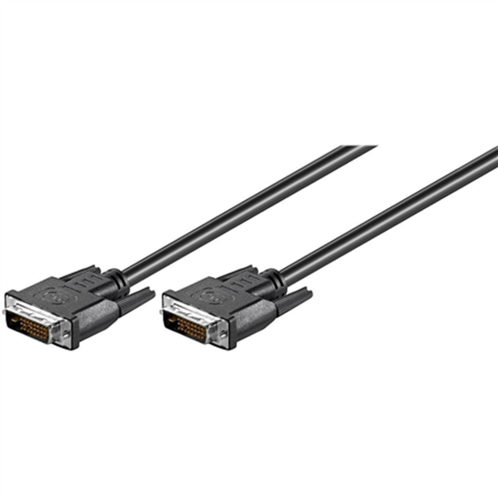 Изображение Goobay | DVI-D FullHD cable Dual Link, nickel plated | DVI-D male Dual-Link (24+1 pin) | DVI-D male Dual-Link (24+1 pin) | DVI to DVI | 1.8 m