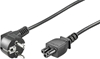 Picture of Goobay Power supply cord (CEE/7/7 to mickey), angled 68004 1.8 m, Black
