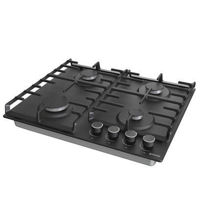 Picture of Gorenje | G642AB | Hob | Gas | Number of burners/cooking zones 4 | Rotary knobs | Black