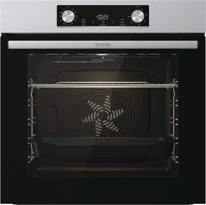 Attēls no Gorenje | BO6735E02X | Oven | 77 L | Multifunctional | EcoClean | Mechanical control | Height 59.5 cm | Width 59.5 cm | Stainless steel