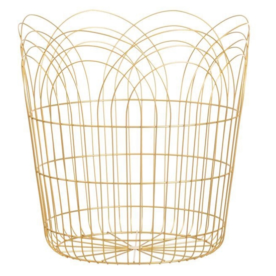 Изображение Grozs metāla Floral 40x40x40 cm zelta krāsā