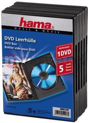 Attēls no Hama DVD-sleeves  5-Pack black                      51297