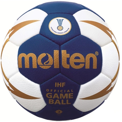 Pilt Handbola bumba sacensības MOLTEN H3X5001-BW-X IHF sint. ādas izmērs 3