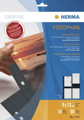 Attēls no Herma fotophan 9x13 vertical 10 Sheets black 7783