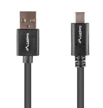 Attēls no Kabel USB-C(M)->USB-A(M) 2.0 0.5m czarny BOX QC 3.0 