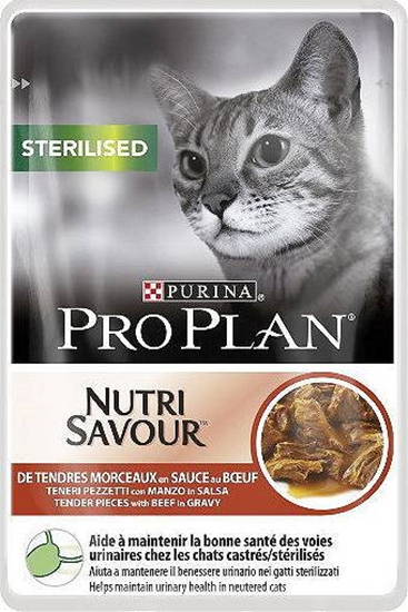 Изображение PURINA Pro Plan Cat Sterilised Maintenance Beef - wet cat food - 85 g
