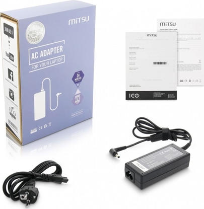 Изображение Zasilacz do laptopa Mitsu 65 W, 0.7 mm, 3.42 A, 19 V (ZM/AS19342E)