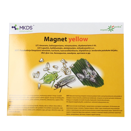 Изображение Lamatas lipīgas Magnet Yellow laputīm, baltblus.1gab
