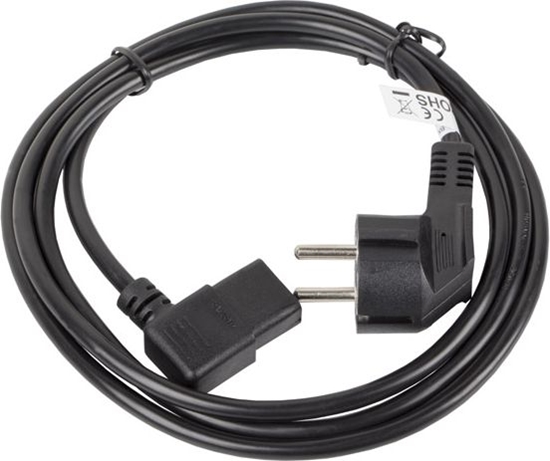 Изображение Kabel zasilajcy Lanberg CEE 7/7 - IEC 320 C13, 1.8m, czarny (CA-C13C-12CC-0018-BK)