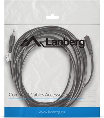 Изображение Kabel Lanberg Jack 3.5mm - Jack 3.5mm 5m czarny (CA-MJFJ-10CC-0050-BK)