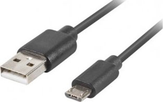 Изображение Kabel USB Lanberg USB-A - microUSB 1 m Czarny (CA-USBM-20CU-0010-BK)