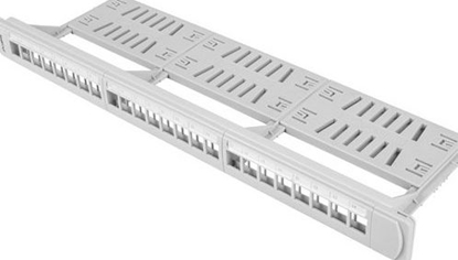 Изображение Lanberg Patch panel 1U 19" Pusty 24x slot keystone Szary (PPKS-1124-S)
