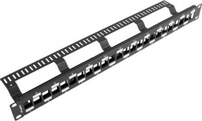 Picture of Lanberg 19" Patchpanel Blank 1U 24-Port(versetzt)f. Keystone
