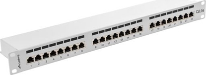 Изображение Lanberg Patch panel 1U 19" 24x RJ-45 Kat.5E Szary (PPS5-1024-S)