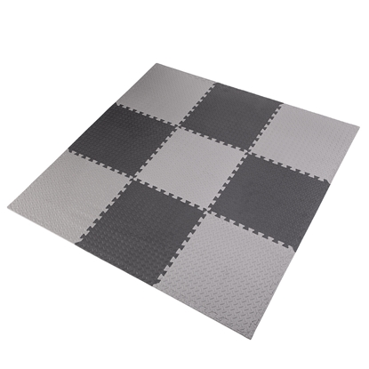 Picture of Puzzle mat under sports equipment light grey 9 pieces HMS MP12