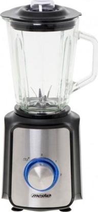 Attēls no Mesko | Blender | MS 4080 | Tabletop | 600 W | Jar material Glass | Jar capacity 1.5 L | Ice crushing | Black/Silver