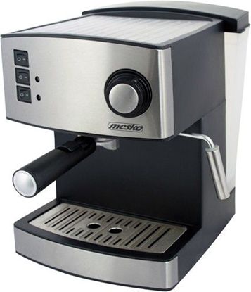 Attēls no Mesko | Espresso Machine | MS 4403 | Pump pressure 15 bar | Built-in milk frother | Semi-automatic | 850 W | Stainless steel/Black