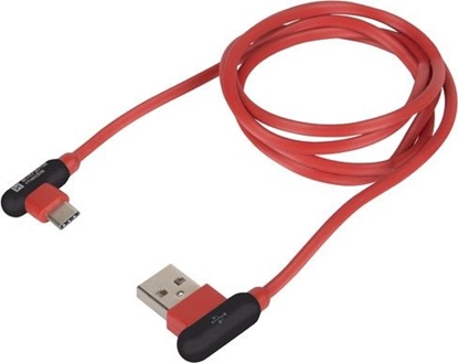 Изображение Natec Prati, Angled USB Type C to Type A Cable 1m, Red