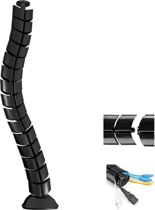 Изображение Organizator maskownica kabli do biurka MC-768 B czarna