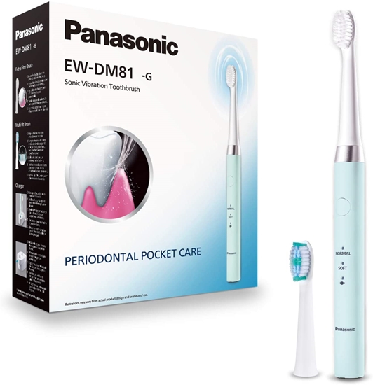 Picture of Panasonic | EW-DM81-G503 | Electric Toothbrush | Rechargeable | For adults | Number of brush heads included 2 | Number of teeth brushing modes 2 | Sonic technology | White/Mint