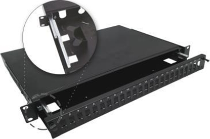 Изображение Alantec Przecznica wiatowodowa teleskopowa 24xSC duplex 19" 1U z akcesoriami montaowymi (dawiki, opaski) (FOP-1U-24SCD-C-P)