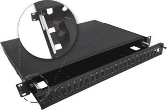 Изображение Alantec Przecznica wiatowodowa teleskopowa 24xSC duplex 19" 1U z akcesoriami montaowymi (dawiki, opaski) (FOP-1U-24SCD-C-P)