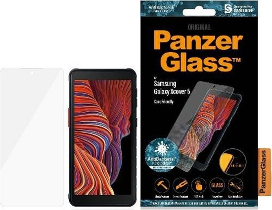 Picture of PanzerGlass | Samsung | Galaxy Xcover 5 | Hardened glass | Black | Antifingerprint screen protector