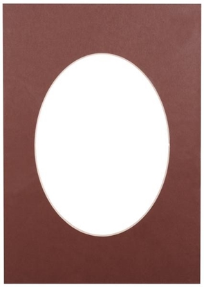 Picture of Passepartout 21x29.7, dark brown oval