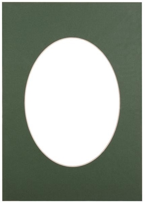Picture of Passepartout 30x40, green oval