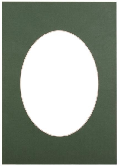 Picture of Passepartout 30x40, green oval