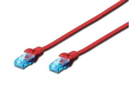 Attēls no Digitus Kabel patch cord UTP, CAT.5E, czerwony, 0.25m, 15 LGW (DK-1512-0025/R)