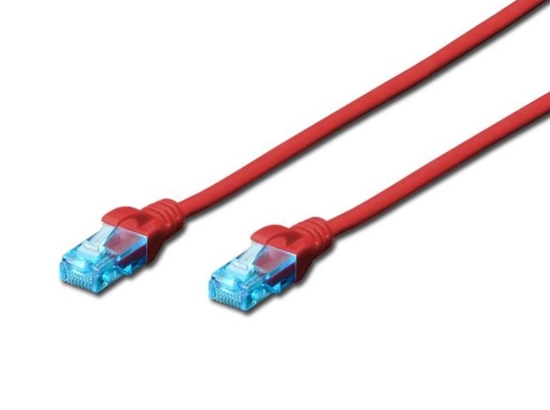 Picture of Digitus Kabel patch cord UTP, CAT.5E, czerwony, 0.25m, 15 LGW (DK-1512-0025/R)