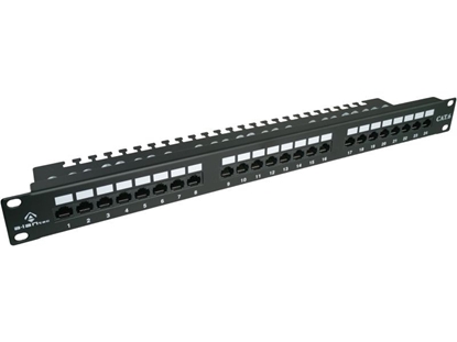 Изображение Patch panel UTP kat.6 24 porty LSA z półką 1U
