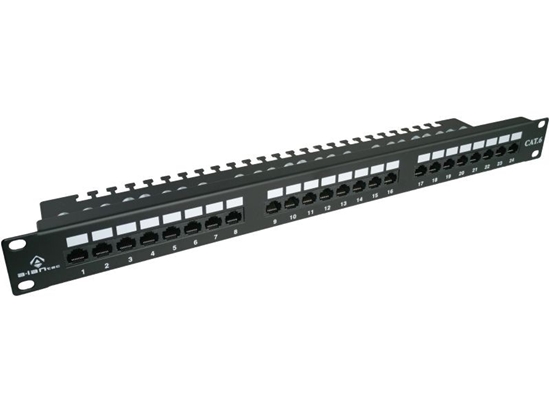 Picture of Patch panel UTP kat.6 24 porty LSA z półką 1U