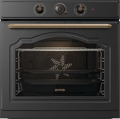 Picture of Gorenje | BOS67371CLB | Oven | 77 L | Multifunctional | EcoClean | Mechanical control | Steam function | Height 59.5 cm | Width 59.5 cm | Black
