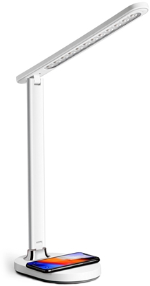 Attēls no Platinet desk lamp with wireless charger PDL081W 18W QI, white (45244)