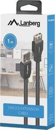 Изображение Kabel USB Lanberg USB-A - USB-A 1 m Czarny (CA-USBE-15CU-0010-BK)