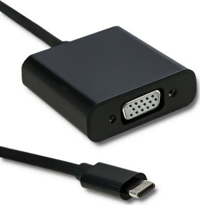 Изображение Adapter USB Qoltec USB-C - VGA Czarny  (50376)