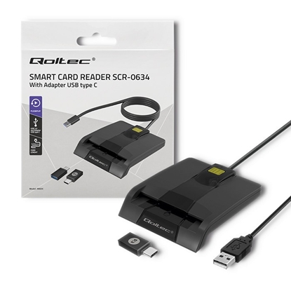 Изображение Inteligentny czytnik chipowych kart ID SCR-0634 | USB typu C 
