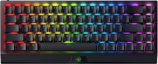 Picture of Razer BlackWidow V3 Mini HyperSpeed Phantom Wireless Gaming Keyboard Yellow Switch US, Black