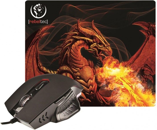 Изображение RED DRAGON zestaw gamingowy mysz + podkładka