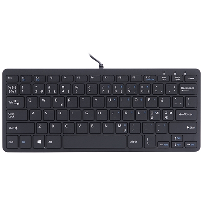 Picture of R-Go Tools Compact R-Go ergonomic keyboard, QWERTY (NORDIC), wired, black